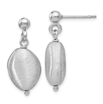 Sterling Silver Post Satin Dangle Earrings