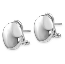 Load image into Gallery viewer, Sterling Silver Polished Omega Back Post Earrings
