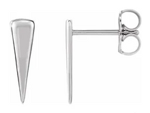 Load image into Gallery viewer, Sterling Silver Hanging Triangle Earrings.

