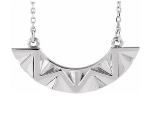 Sterling Silver Geometric Collar Necklace