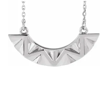 Sterling Silver Geometric Collar Necklace