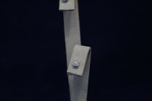 Load image into Gallery viewer, 14k White Gold Diamond Cushion Halo Earrings
