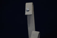 Load image into Gallery viewer, 14k White Gold Diamond Cushion Halo Earrings
