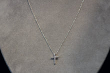 Load image into Gallery viewer, 14k White Gold Diamond Cross
