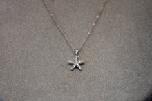 Load image into Gallery viewer, 14k White Gold Small Diamond Starfish Pendant
