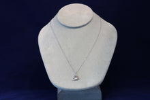 Load image into Gallery viewer, 14k White Gold Cable Chain with a Diamond Sailboat Pendant
