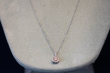 Load image into Gallery viewer, 14k Rose and White Gold Diamond Halo Pendant
