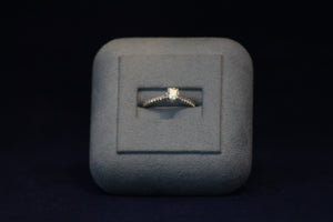 14k White Gold Diamond Diamond Bezel Engagement Ring