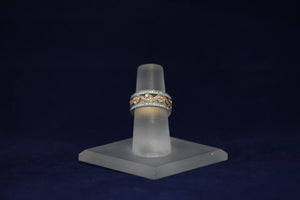 Two Tone White Gold and Rose Gold Fancy Diamond Ring