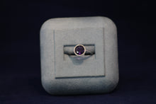 Load image into Gallery viewer, 14k White Gold Round Purple Amethyst and Diamond Ring
