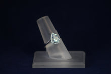 Load image into Gallery viewer, 14k White Gold Pear Shaped Aquamarine and Diamond Ring
