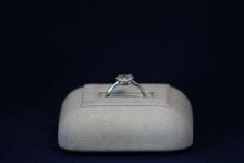 Load image into Gallery viewer, 14k White Gold Trillion Shaped Aquamarine and Diamond Ring
