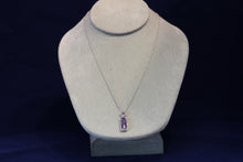 Load image into Gallery viewer, 14k White Gold Diamond and Amethyst Pendant
