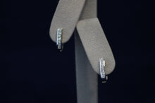 Load image into Gallery viewer, 14k White Gold Diamond Earrings

