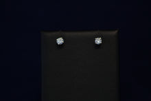 Load image into Gallery viewer, 14k White Gold Diamond Stud Earrings
