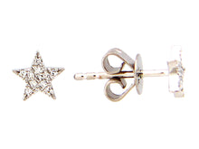 Load image into Gallery viewer, 14k Yellow Gold Diamond Star Stud Earrings
