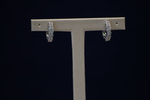 Load image into Gallery viewer, 14k White Gold U-Shaped Hoop Earrings
