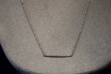 Load image into Gallery viewer, 14k White Gold Small Diamond Bar Necklace
