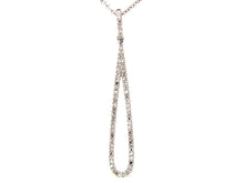 Load image into Gallery viewer, 14k White Gold Diamond Tear Drop Shaped Pendant
