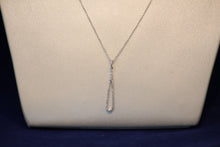Load image into Gallery viewer, 14k White Gold Diamond Tear Drop Shaped Pendant
