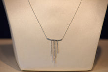 Load image into Gallery viewer, 14k White Gold Diamond Tassle Necklace
