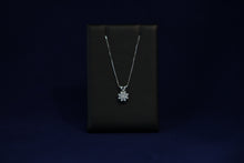 Load image into Gallery viewer, 14k White Gold and Diamond Flower Pendant
