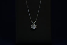 Load image into Gallery viewer, 14k White Gold and Diamond Flower Pendant
