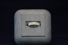 Load image into Gallery viewer, 14k White Gold Double Row Diamond Wedding Band
