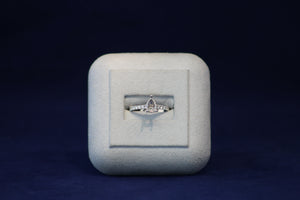 14k White Gold Diamond Engagement Ring Remount