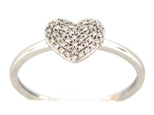 Load image into Gallery viewer, 14k White Gold Heart Shaped Diamond Cluster Ring
