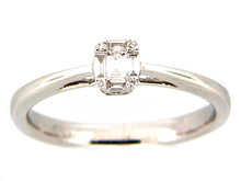 Load image into Gallery viewer, 14k White Gold Baguette and Round Diamond Cluster Ring
