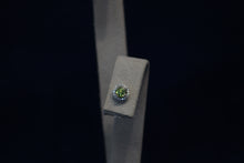 Load image into Gallery viewer, 14k White Gold Halo Diamond &amp; Peridot Earrings
