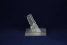 Load image into Gallery viewer, 14k White Gold Emerald and Diamond Ring
