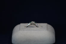 Load image into Gallery viewer, 14k White Gold Emerald and Diamond Ring
