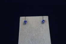 Load image into Gallery viewer, 14k White Gold Tanzanite Stud Earrings
