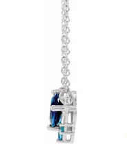 Load image into Gallery viewer, 14k White Gold Gemstone Cluster Pendant
