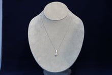 Load image into Gallery viewer, 14k White Gold White Akoya 7.5mm Cultured Pearl Pendant with Five Round Diamonds in Bail
