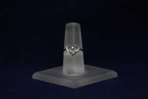 14k White Gold Heart Shaped Diamond Ring