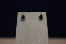 Load image into Gallery viewer, 14k White Gold Black Finish Black Onyx &amp; Diamond Earrings
