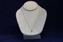 Load image into Gallery viewer, 14k White Gold Peridot and Diamond Necklace
