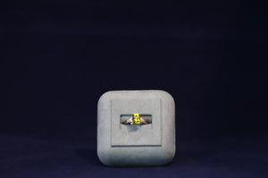 14k White Gold Peridot and Diamond Ring