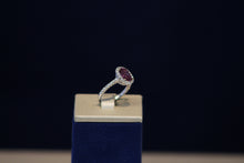 Load image into Gallery viewer, 18k White Gold Pink Sapphire and Diamond Ring
