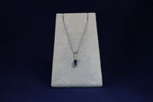 Load image into Gallery viewer, 14k White Gold Sapphire and Diamond Necklace
