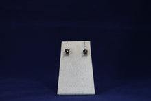 Load image into Gallery viewer, 14k White Gold Smokey Quartz and Diamond Earrings
