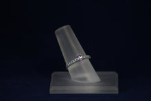 Load image into Gallery viewer, 14k White Gold Purple Sapphire &amp; Diamond Ring
