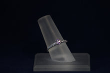 Load image into Gallery viewer, 14k White Gold Purple Sapphire &amp; Diamond Ring
