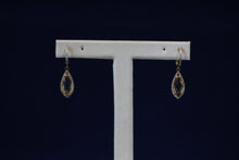 Load image into Gallery viewer, 14k Yellow Gold Citrine and Diamond Tear Drop Shaped Earrings
