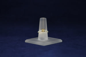 14k Yellow Gold Diamond Engagement Ring Lotus Style Remount