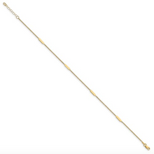Load image into Gallery viewer, 14k Yellow Gold Bar Station Polished 10&quot; Anklet

