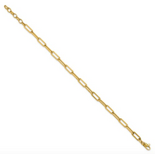 Load image into Gallery viewer, 14k Yellow Gold Elongated Rectangle Link Polished 7.5&quot; Bracelet
